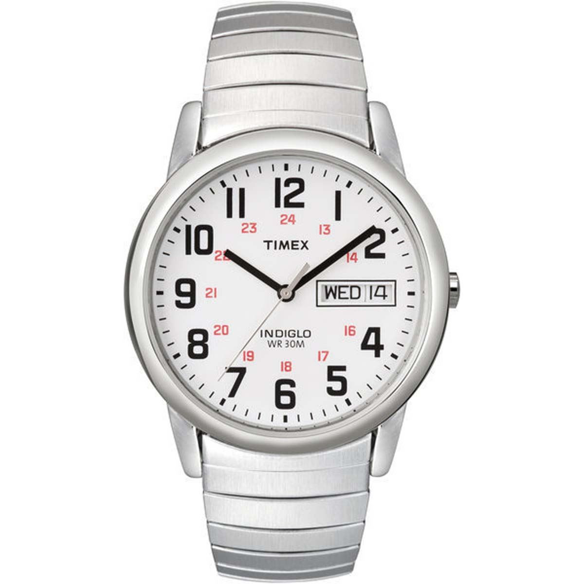 Montre Homme Timex "Easy reader" Boîtier 35 mm Cadran Blanc - T20461 Montre Homme Timex "Easy reader" Boîtier 35 mm Cadran Blanc - T20461