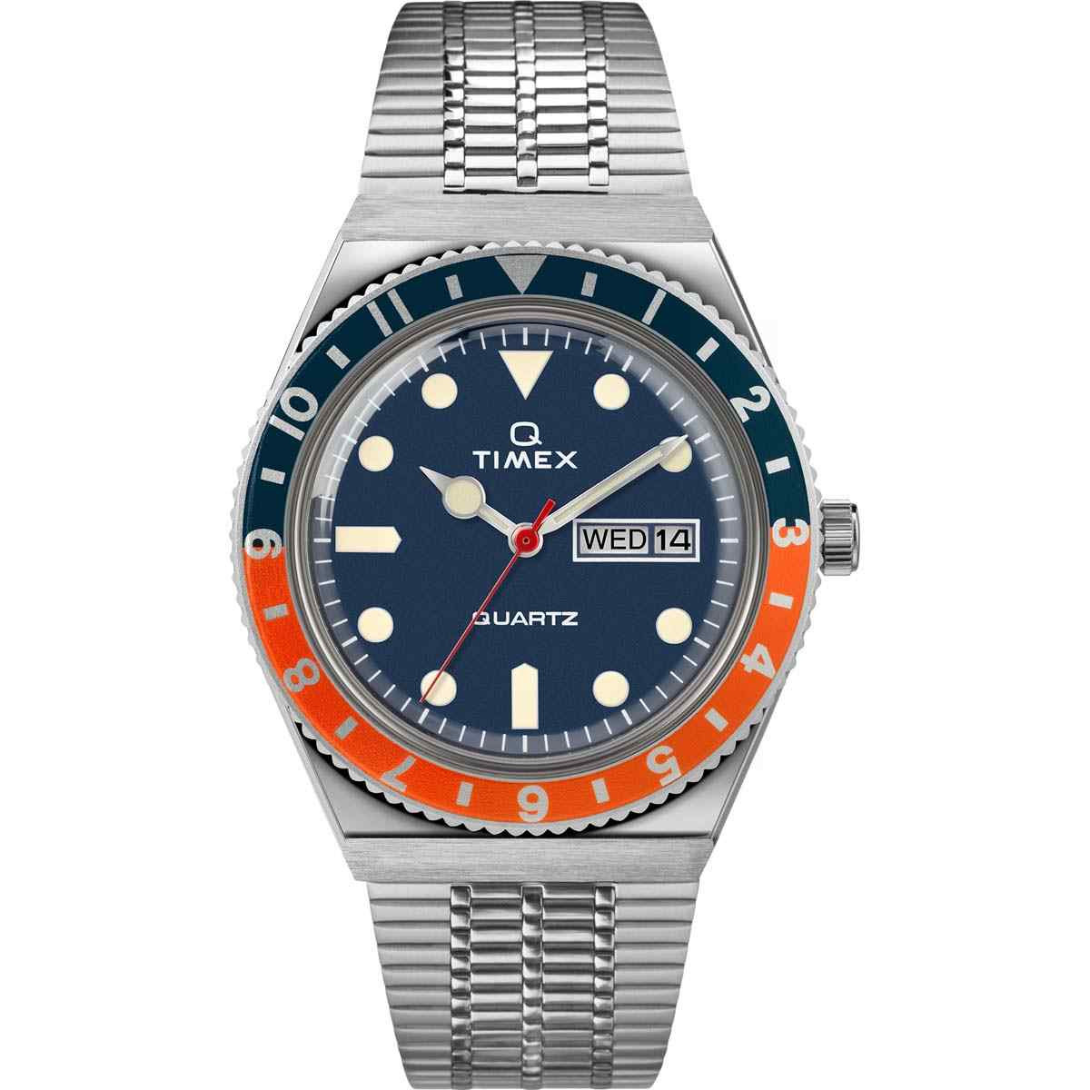 Montre Homme Timex "Q Timex Color" Boîtier 38 mm Cadran Bleu - TW2U61100 Montre Homme Timex "Q Timex Color" Boîtier 38 mm Cadran Bleu - TW2U61100