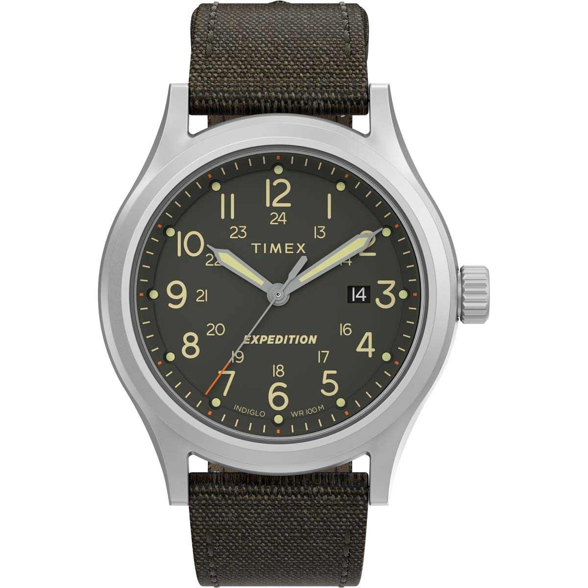 Montre Homme Timex "Expedition Sierra" Boîtier 41 mm Cadran Vert - TW2V07100 Montre Homme Timex "Expedition Sierra" Boîtier 41 mm Cadran Vert - TW2V07100
