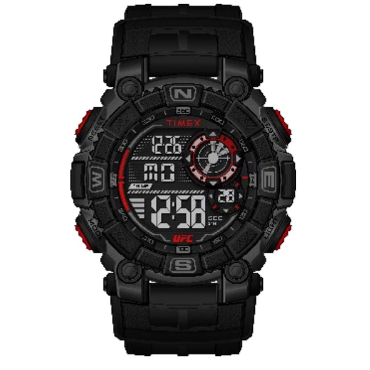 Montre Homme Timex "Edition UFC" Boîtier 53 mm Cadran Digital - TW5M53700