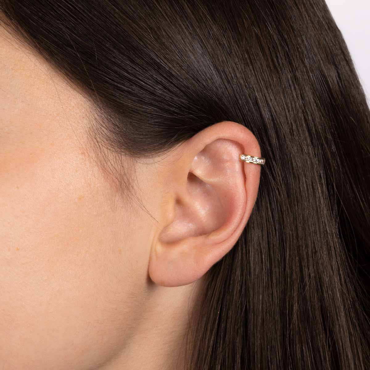 Bijou cartilage unitaire "Shinning ear cuff" Or Jaune 375/1000