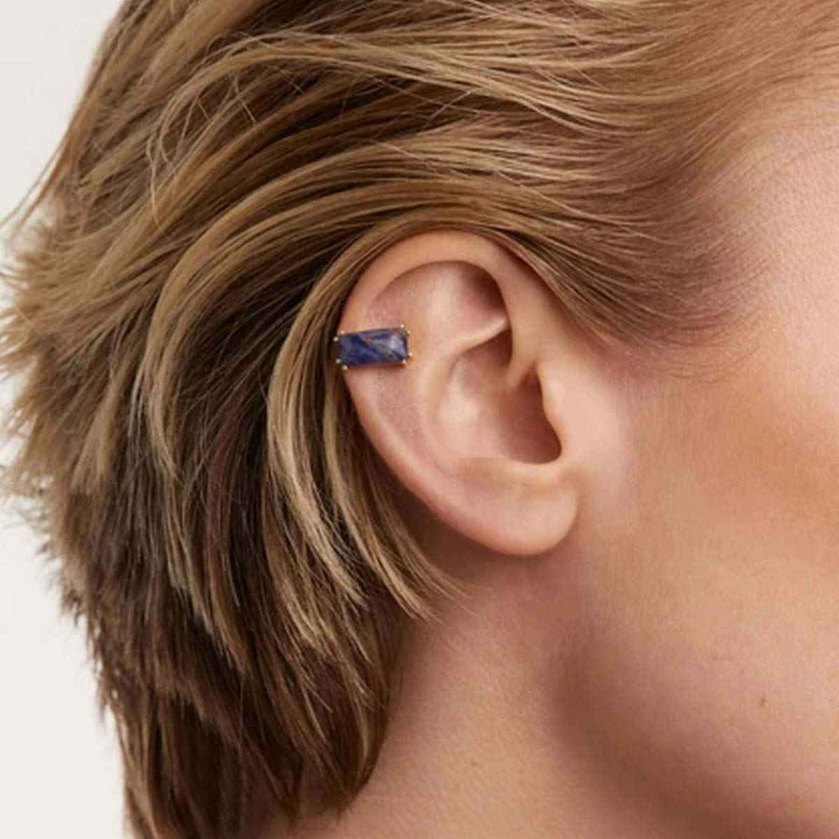 PDPAOLA Piercing - Maiko Sodalite - en argent plaqué or - PG01-648-U