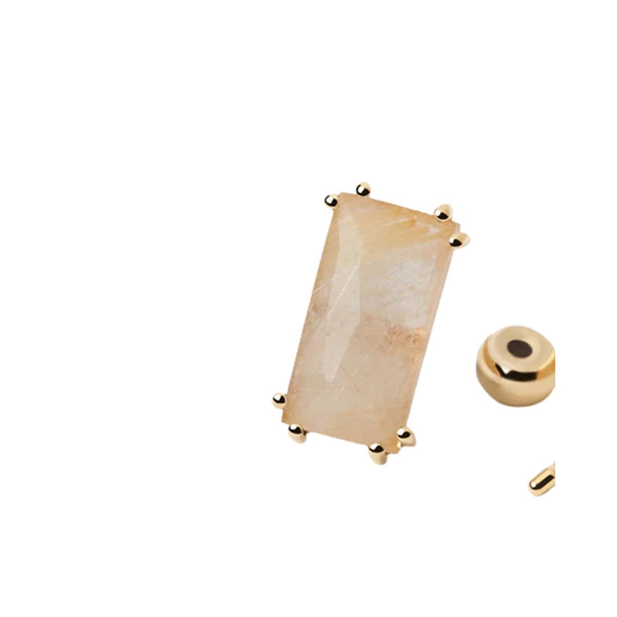 PDPAOLA Piercing - Maiko Quartz Rutile - en argent plaqué or - PG01-649-U
