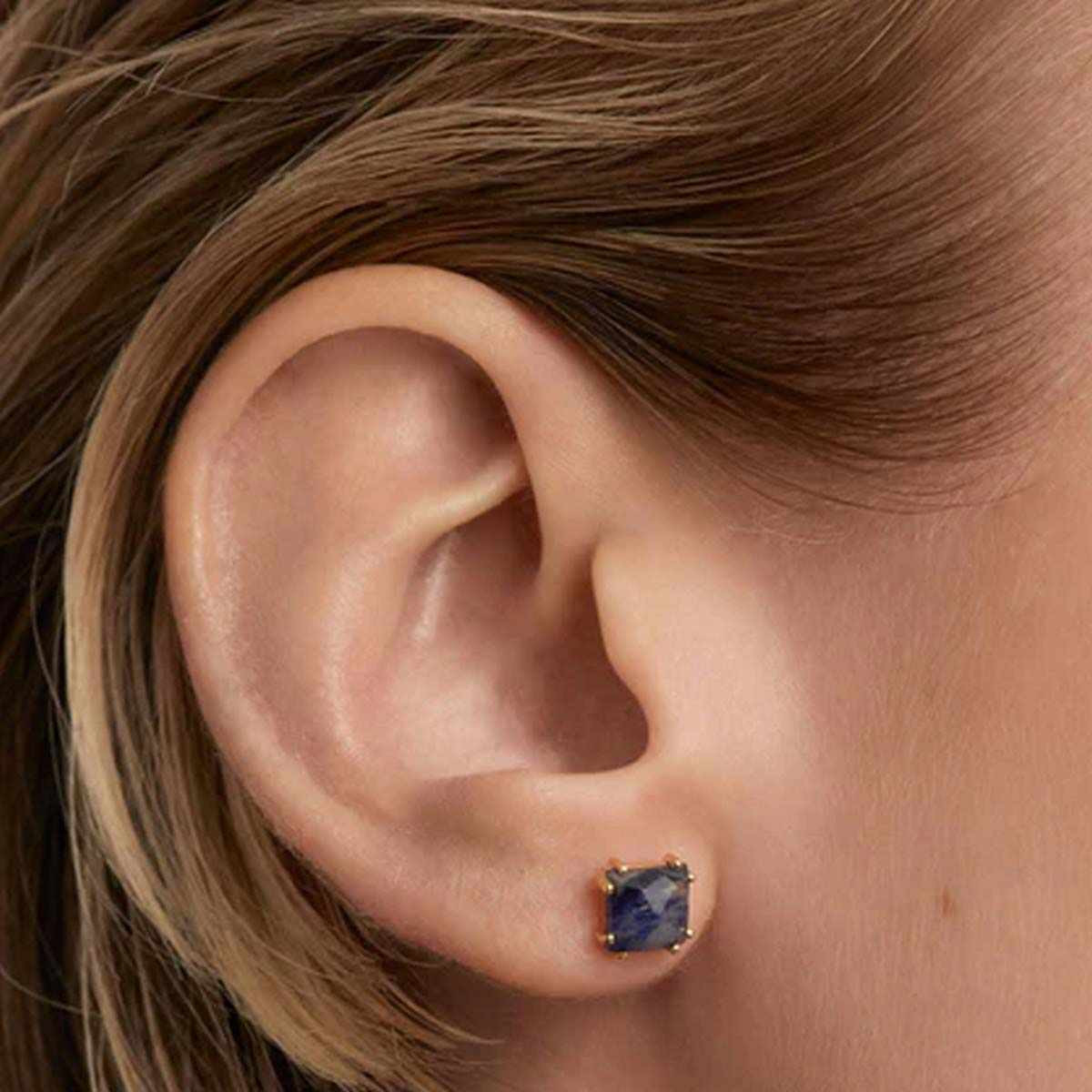 PDPAOLA Piercing - Gemstones - en argent doré PDPAOLA Piercing - Suki Sodalite - en argent plaqué or - PG01-653-U
