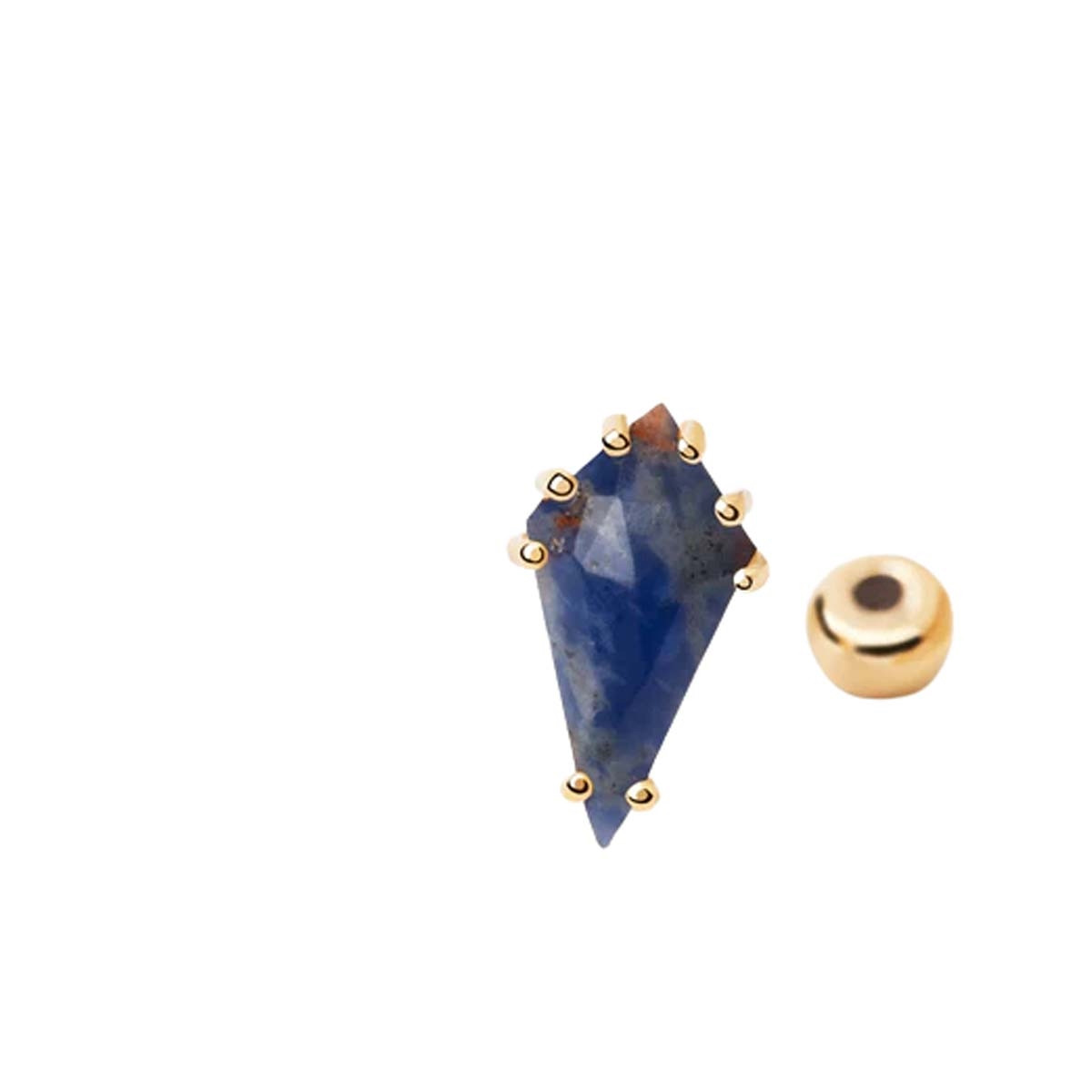 PDPAOLA Piercing - Gemstones - en argent doré PDPAOLA Piercing - Akiro Sodalite - en argent plaqué or - PG01-678-U