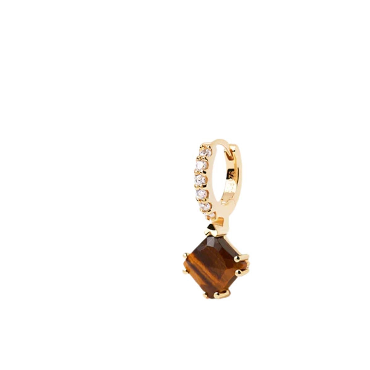 PDPAOLA Piercing - Gemstones - en argent doré PDPAOLA Piercing - Fuji œil-de-tigre - en argent plaqué or - PG01-682-U