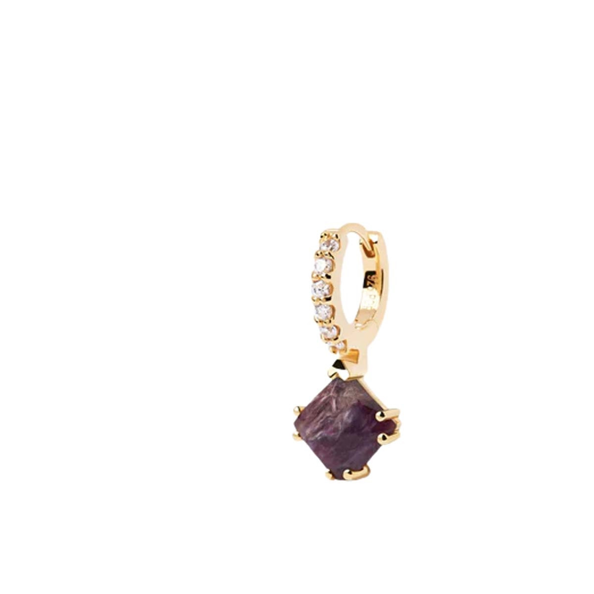 PDPAOLA Piercing - Fuji Charoïte - en argent plaqué or - PG01-685-U