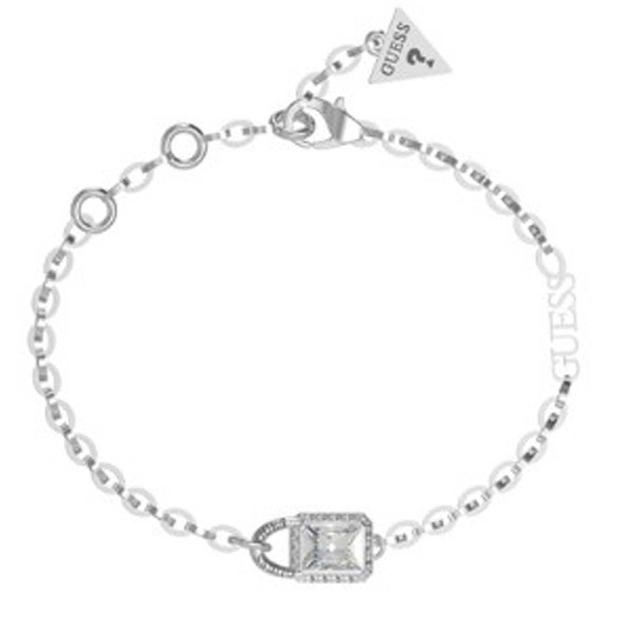 Bracelet Guess "Shiny Padlock" Acier rhodié Bracelet Guess "Shiny Padlock" Acier rhodié - JUBB02195JWRHS