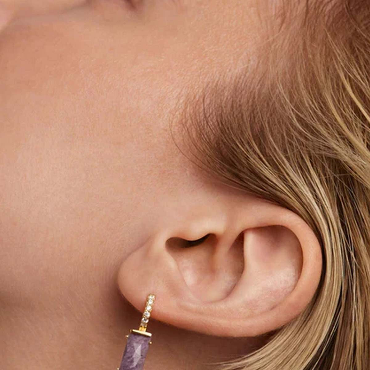 PDPAOLA Piercing - Gemstones - en argent doré PDPAOLA Piercing - Kaori Charoïte - en argent plaqué or - PG01-690-U