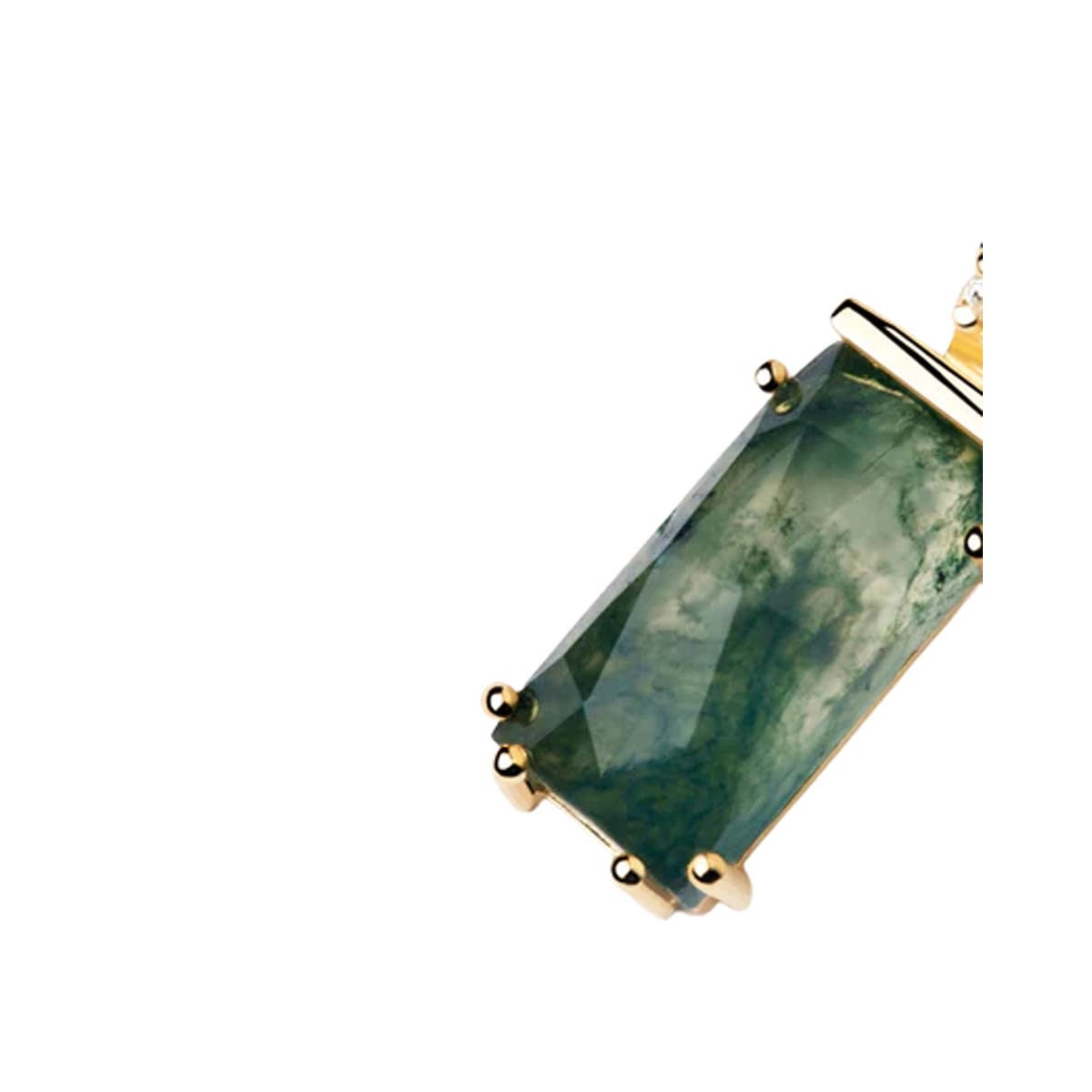 PDPAOLA Piercing - Gemstones - en argent doré PDPAOLA Piercing - Kaori Agate Mousse - en argent plaqué or - PG01-691-U