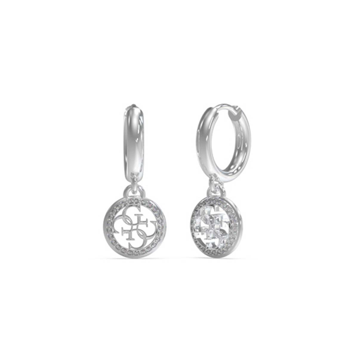 Boucles d'oreilles Guess "Life in 4G " Acier rhodié - JUBE02135JWRH