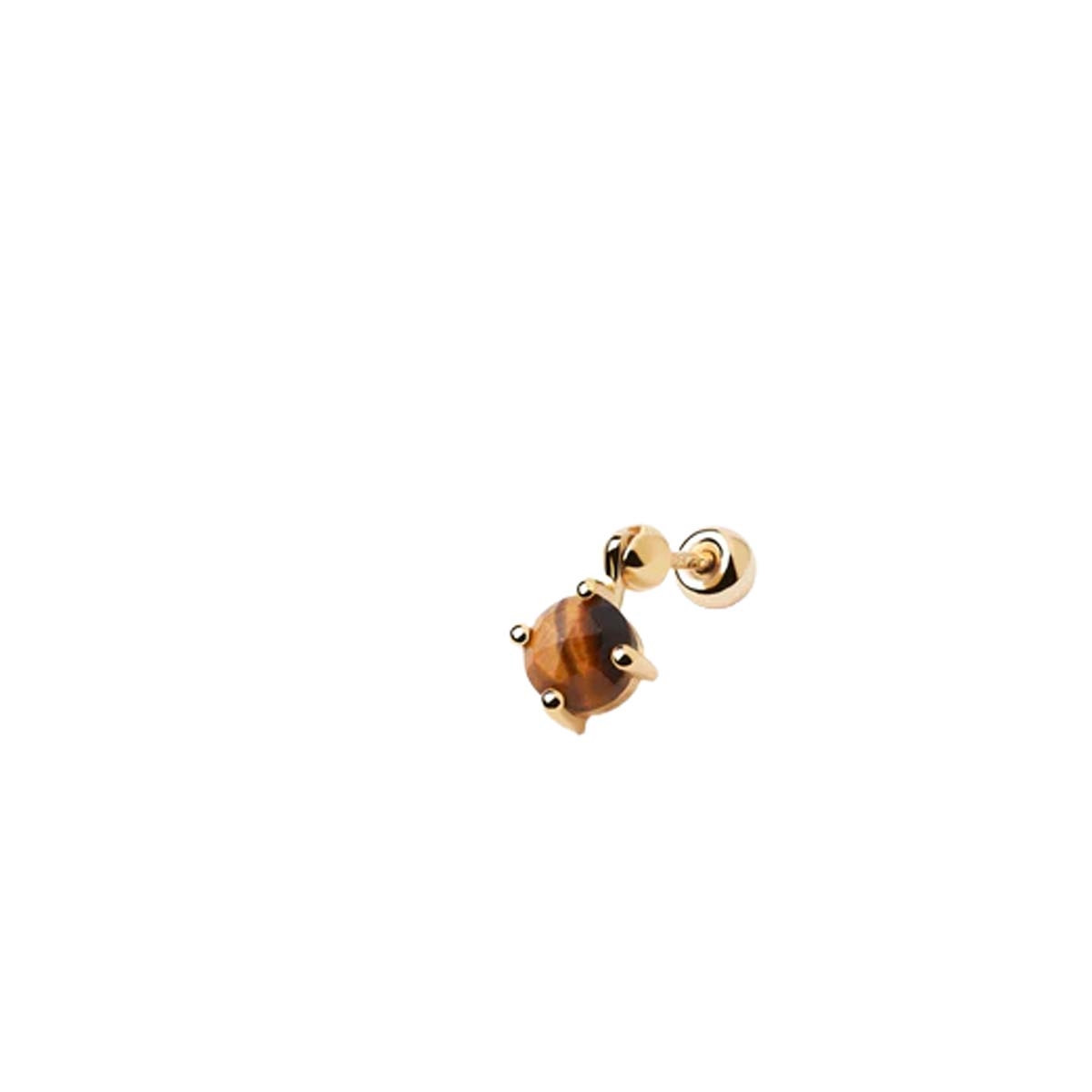 PDPAOLA Piercing - Kimi œil-de-tigre - en argent plaqué or - PG01-707-U