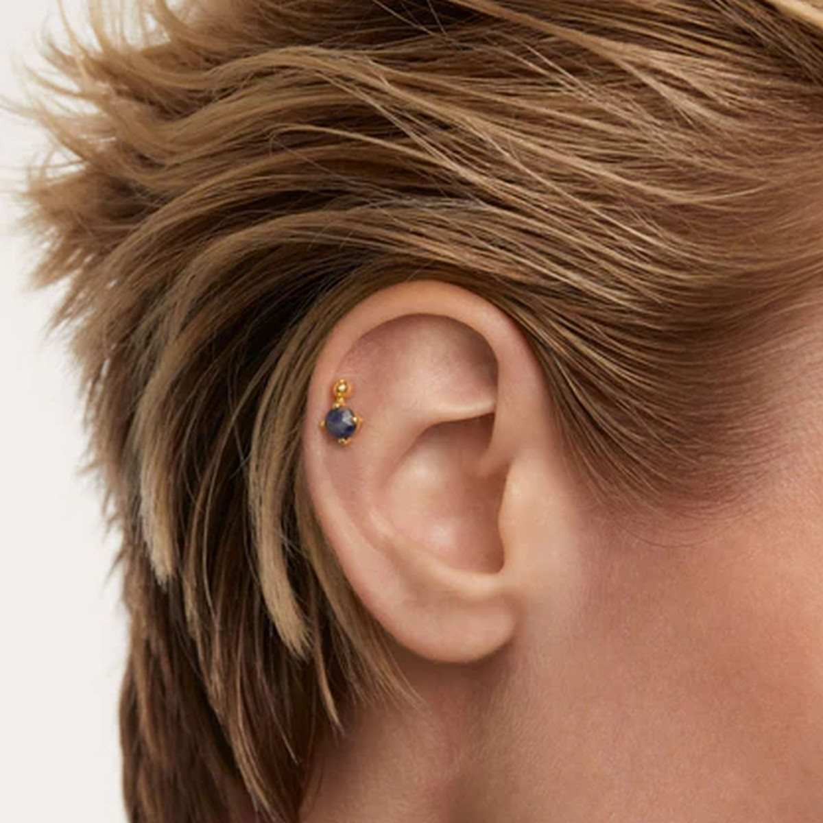 PDPAOLA Piercing - Gemstones - en argent doré PDPAOLA Piercing - Kimi Sodalite - en argent plaqué or - PG01-708-U