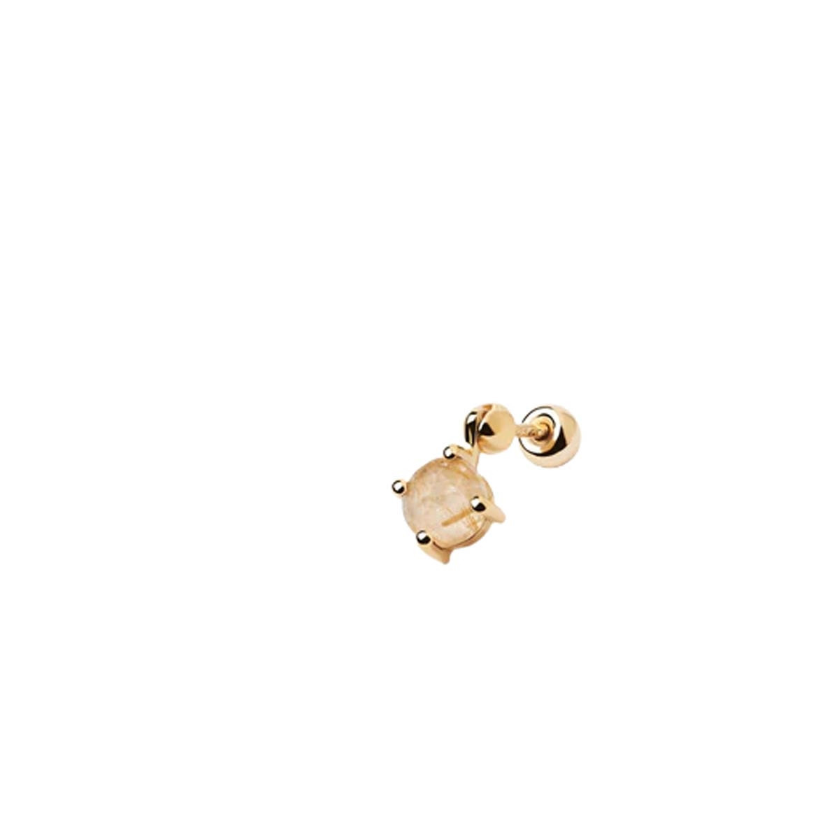 PDPAOLA Piercing - Gemstones - en argent doré PDPAOLA Piercing - Kimi Quartz Rutilé - en argent plaqué or - PG01-709-U