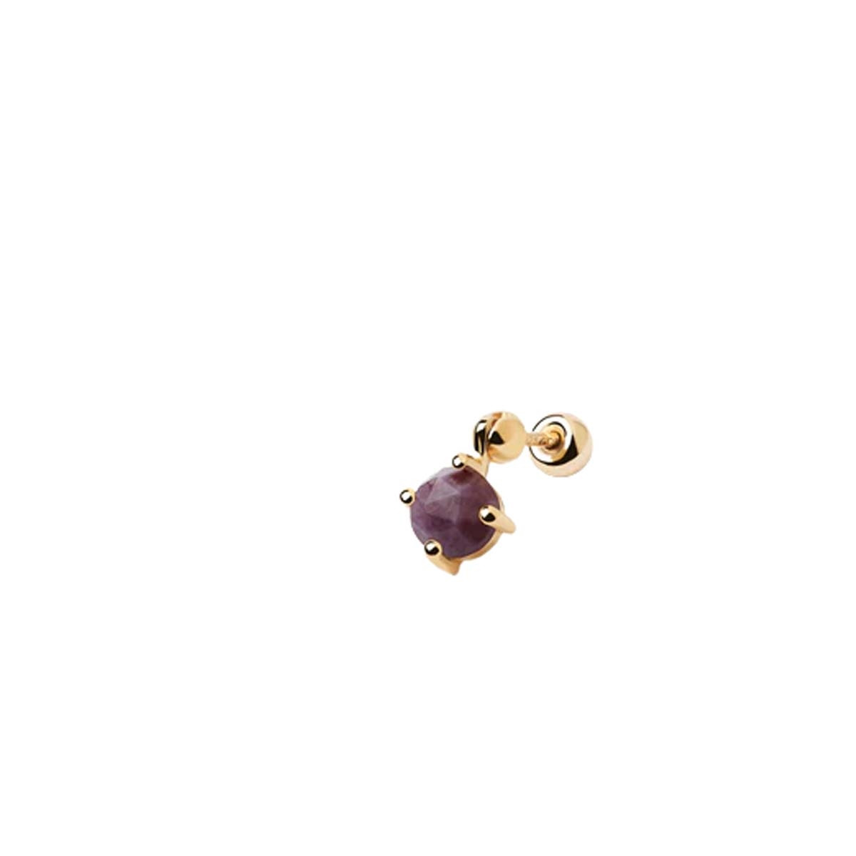 PDPAOLA Piercing - Gemstones - en argent doré PDPAOLA Piercing - Kimi Charoïte - en argent plaqué or - PG01-710-U