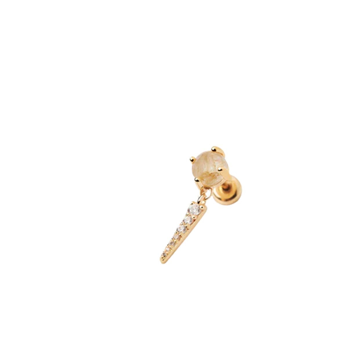 PDPAOLA Piercing - Gemstones - en argent doré PDPAOLA Piercing - Yoki Quartz Rutilé - en argent plaqué or - PG01-719-U