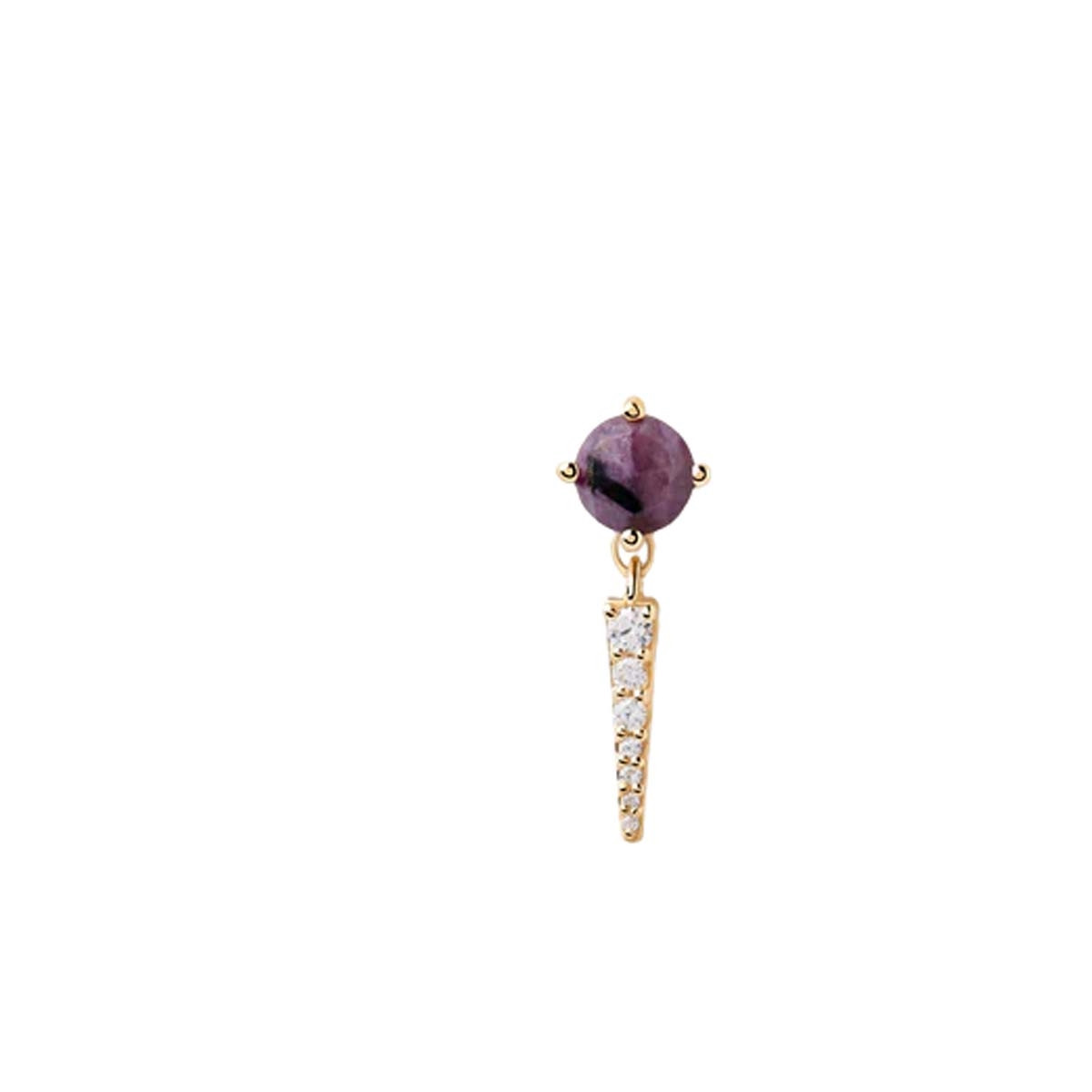 PDPAOLA Piercing - Gemstones - en argent doré PDPAOLA Piercing - Yoki Charoïte - en argent plaqué or - PG01-720-U