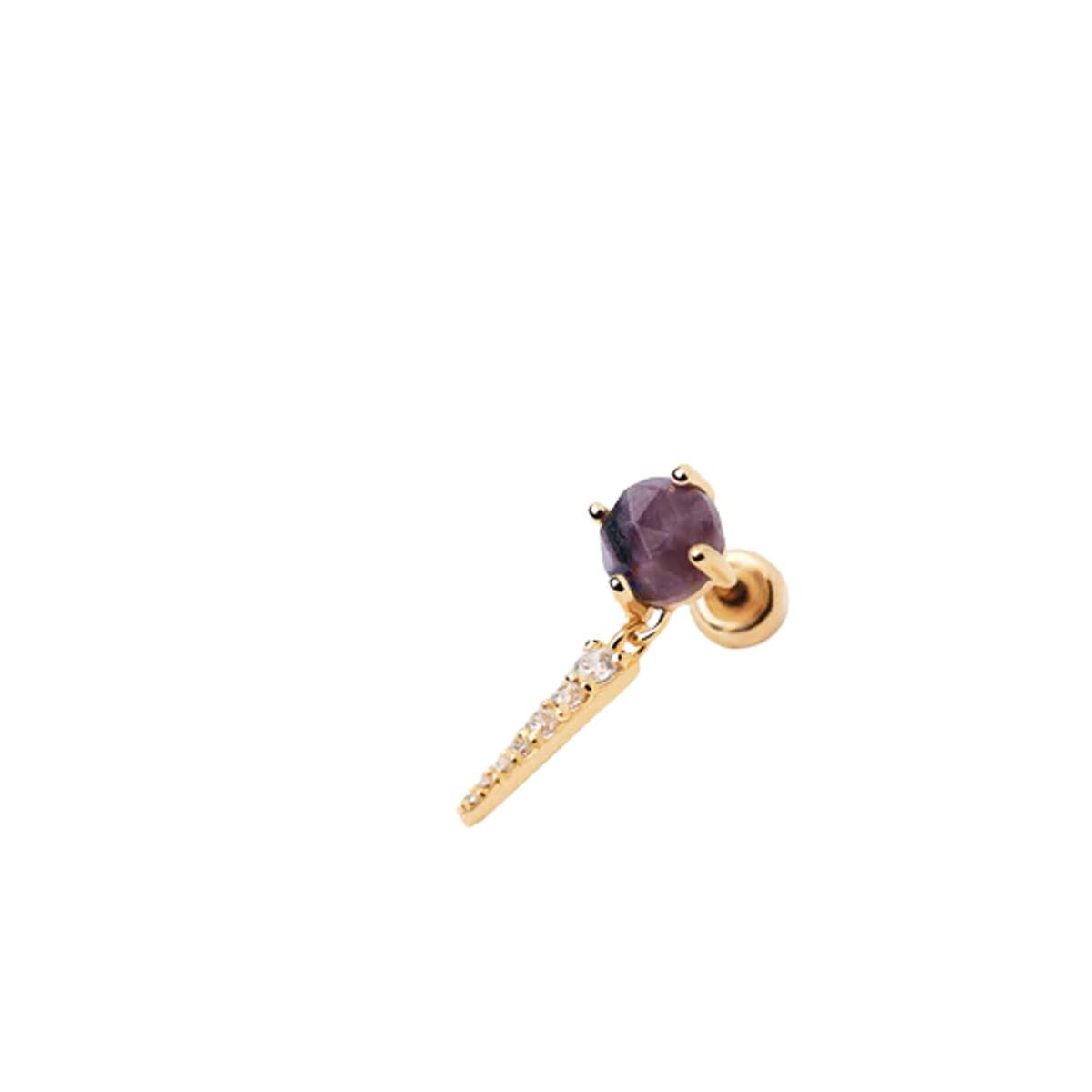 PDPAOLA Piercing - Gemstones - en argent doré PDPAOLA Piercing - Yoki Charoïte - en argent plaqué or - PG01-720-U