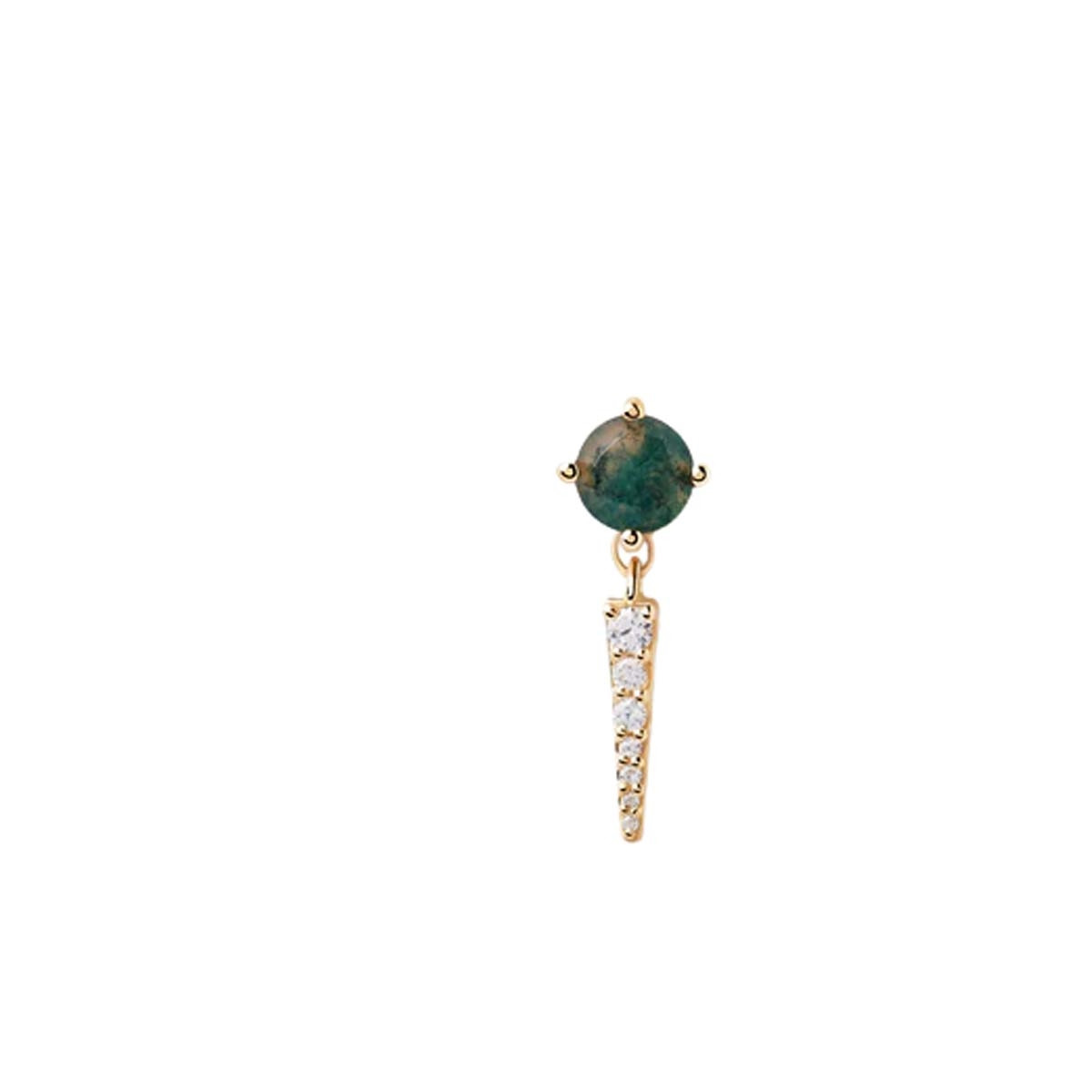 PDPAOLA Piercing - Gemstones - en argent doré PDPAOLA Piercing - Yoki Agate Mousse - en argent plaqué or - PG01-721-U