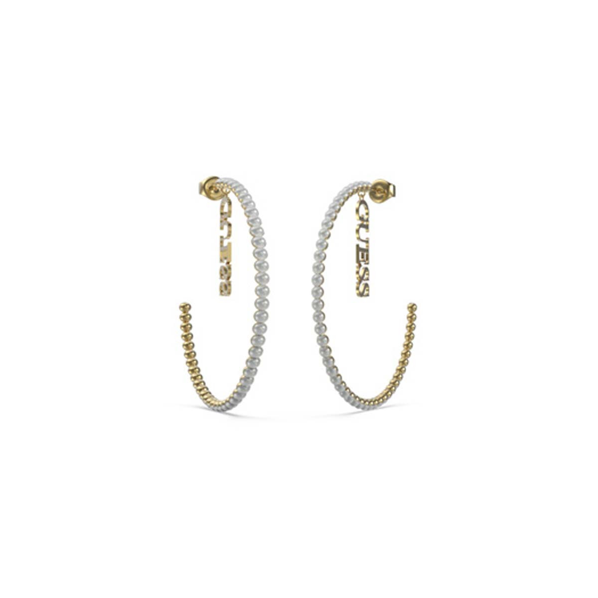 Boucles d'oreilles Guess "Underwater Love" Acier doré et perles - JUBE02263JWYG