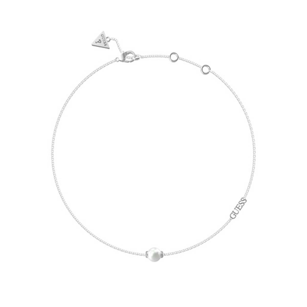 Collier Guess "Underwater Love" Acier rhodié et perle Collier Guess "Underwater Love" Acier rhodié et perle - JUBN02268JWRH