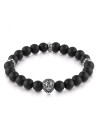Bracelet Guess "Lion King" Perles noires et détails acier