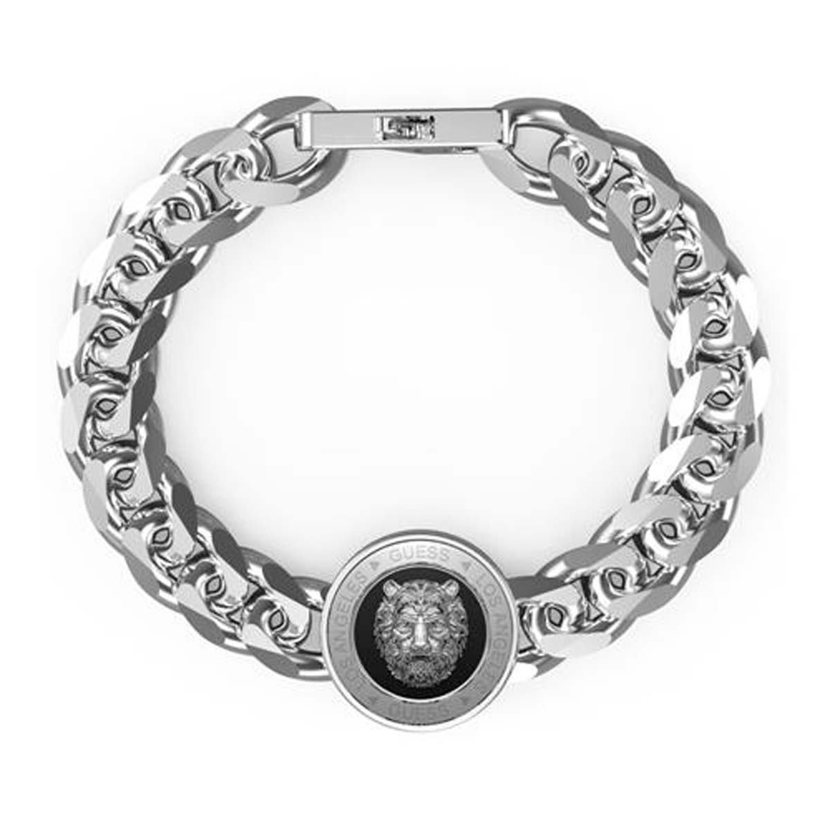 Bracelet Guess "Lion King" Acier rhodié Bracelet Guess "Lion King" Acier rhodié - JUMB01314JWSTBK