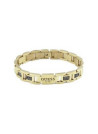 Bracelet Guess "Frontiers" Acier doré et cristaux noirs