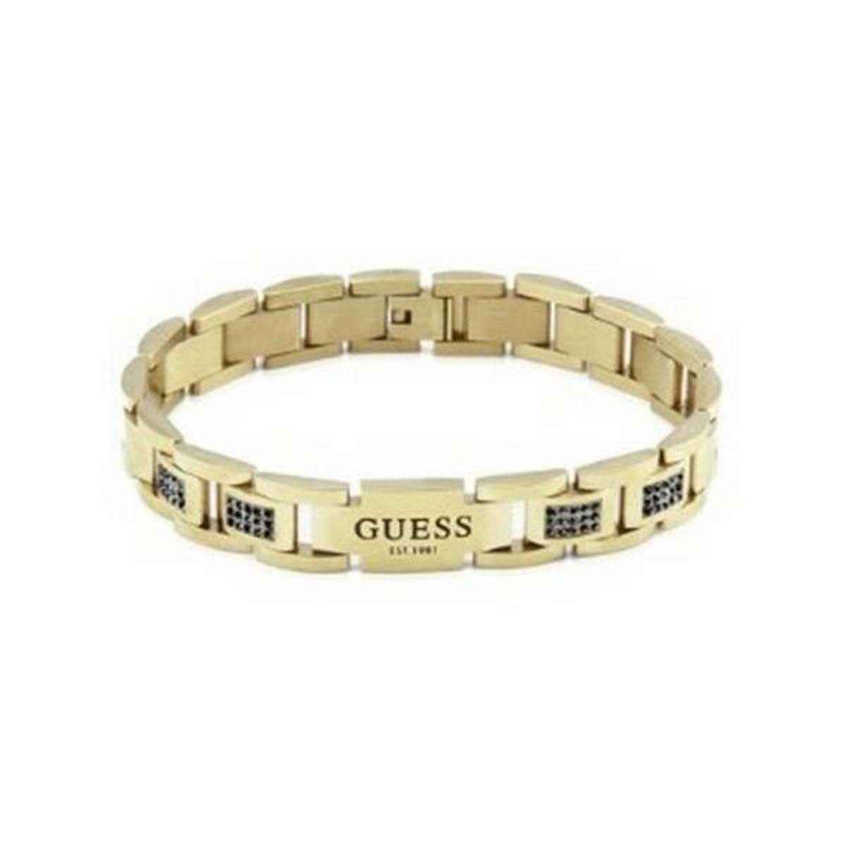 Bracelet Guess "Frontiers" Acier doré et cristaux noirs Bracelet Guess "Frontiers" Acier doré et cristaux noirs - JUMB01342JWYGBK
