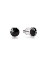Boucles d'oreilles Guess "Frontiers" Acier rhodié et cristaux noirs