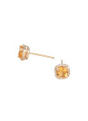Boucles d'oreilles Or Jaune Diamant et Citrine