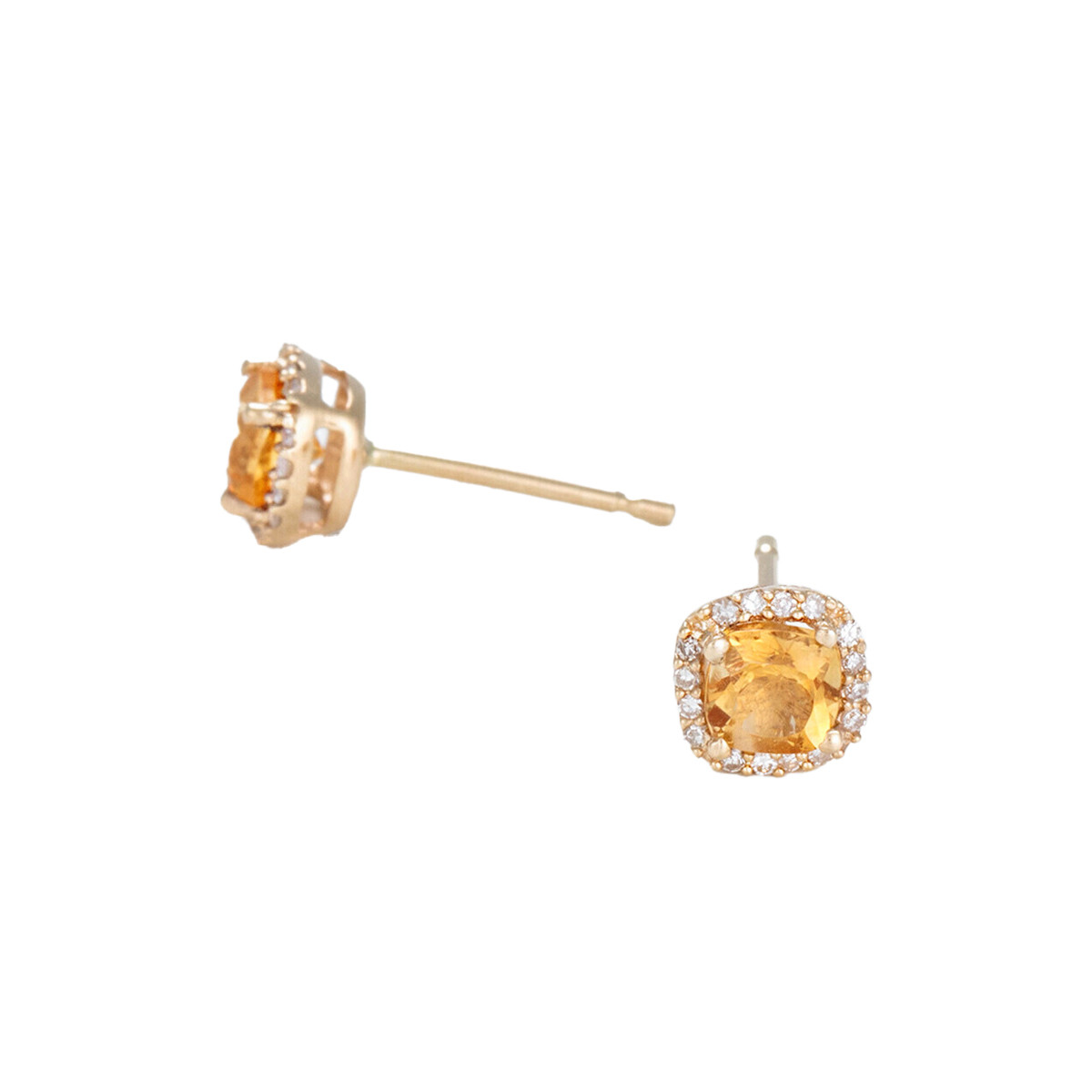 Boucles d'oreilles Or Jaune Diamant et Citrine Boucles d'oreilles "Frissonnante" Or jaune et Citrine