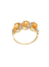 Bague "Aklan Citrine" Or jaune et Diamants