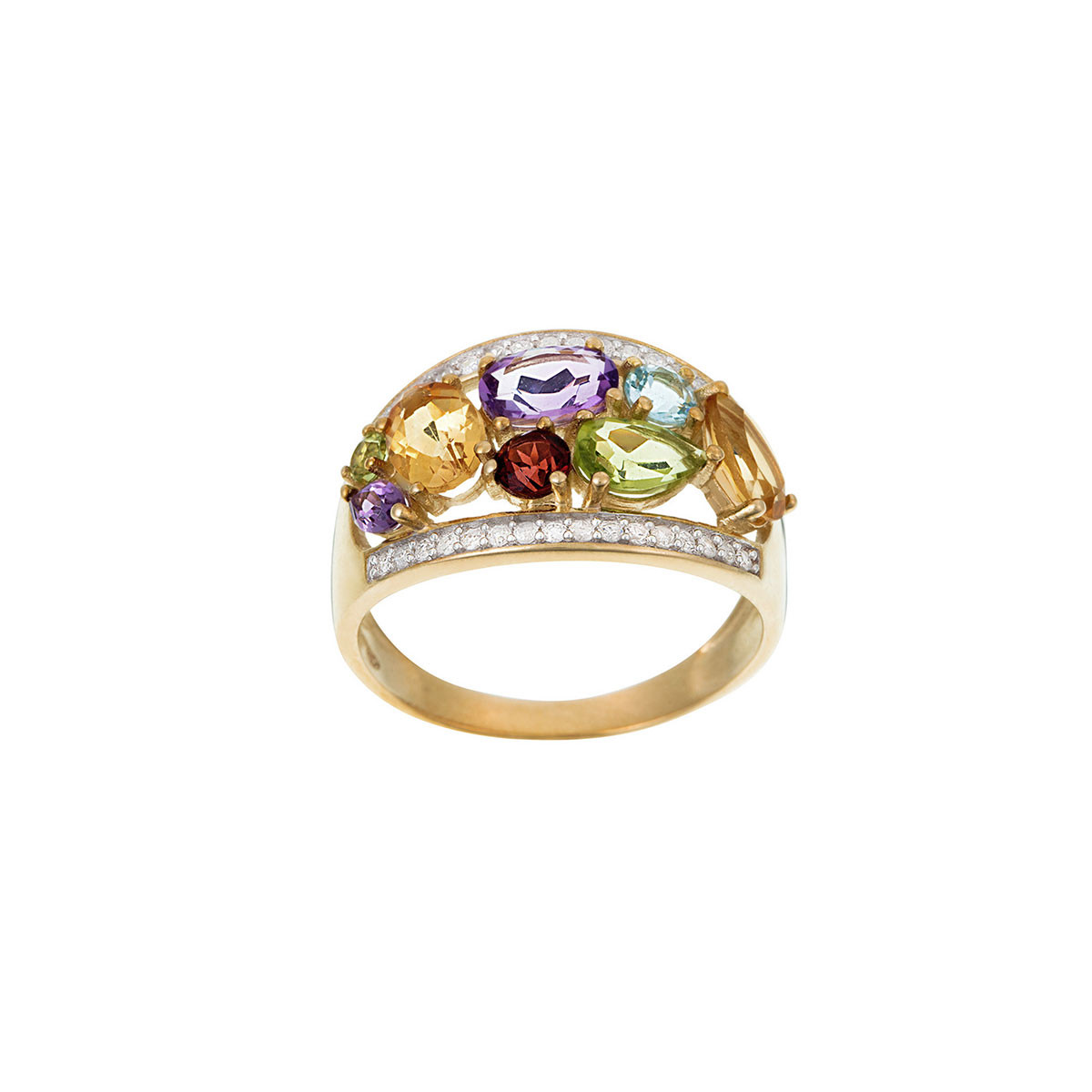 Bague "Mae" Or jaune et Diamants Bague "Rosalie" Or jaune et Multipierres