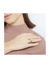 Bague dorée "Tatiana" Labradorite et Aqua Calci