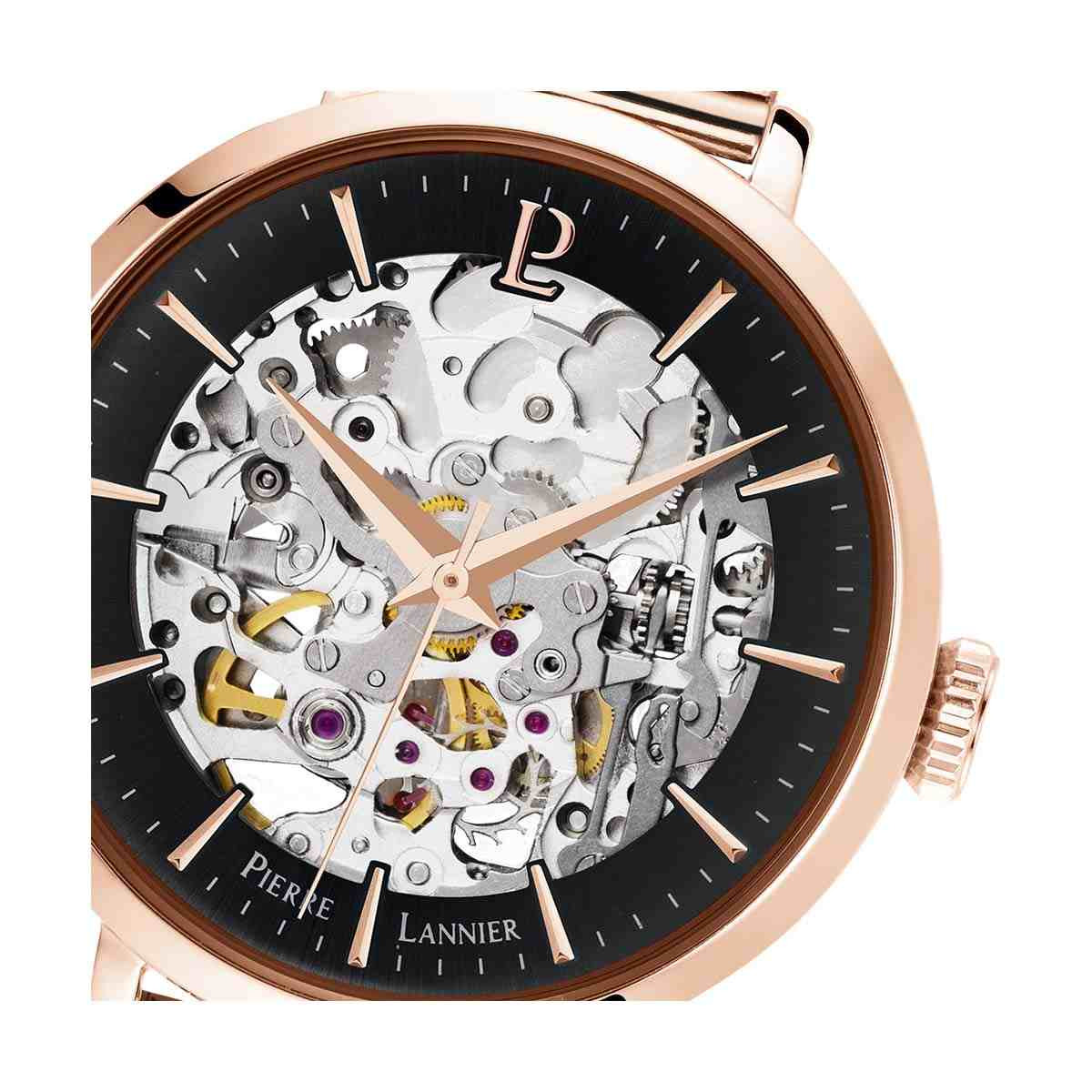 Montre Pierre Lannier 313B938 - Montre Automatique Acier Or Rose