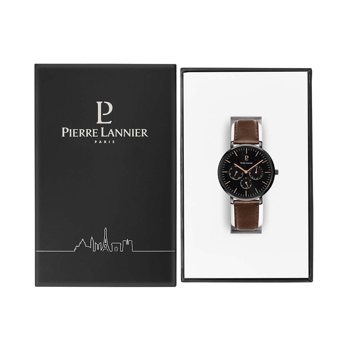 Montre Pierre Lannier Echo Homme Noir - 207J434 Montre Pierre Lannier Echo Homme Noir - 207J434