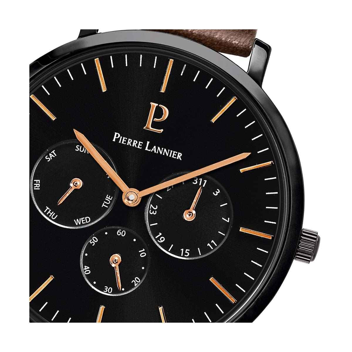 Montre Pierre Lannier Echo Homme Noir - 207J434 Montre Pierre Lannier Echo Homme Noir - 207J434