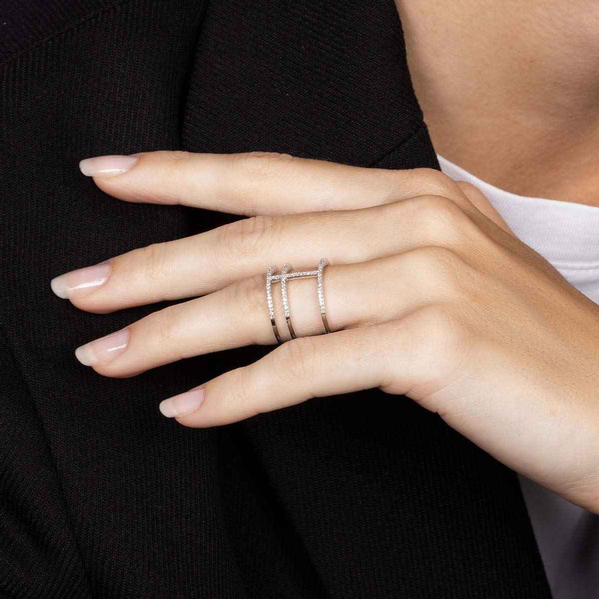 Bague "Géométrie" Or et Diamants