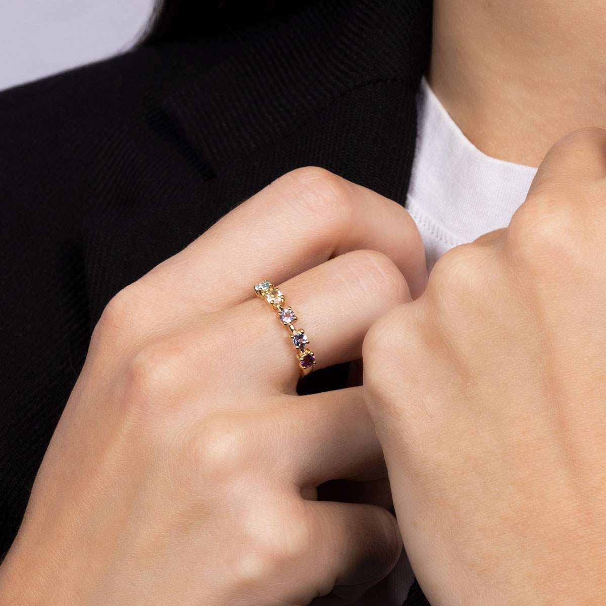Bague "Pépites Multicolores" Or et Diamants Bague "Pépites Multicolores" Or Jaune