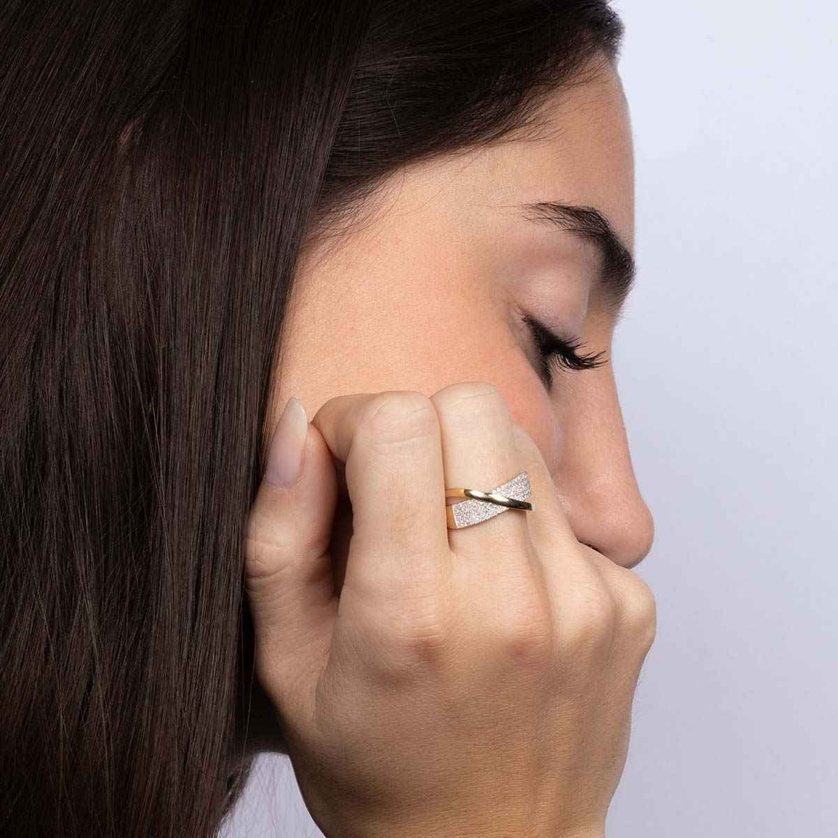 Bague "Shan" Or et Diamants Bague " Lydie" Or jaune et Diamant