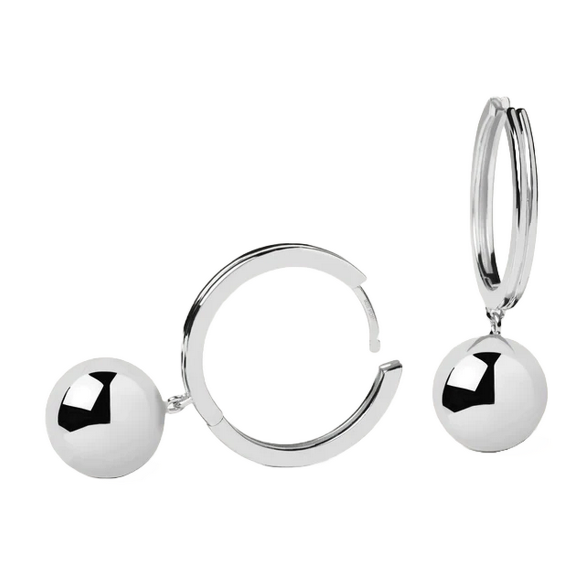 PDPAOLA Boucles d'Oreilles - Super Future Silver - en argent PDPAOLA Boucles d'Oreilles - Super Future Silver - en argent - AR02-518-U