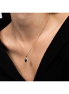 Pendentif "Soleil Bleu" Or et Diamants
