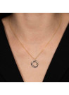 Pendentif "Trio de cercle" Or Tricolore 375/1000
