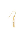 Boucles d'oreilles dorées montées de cristal de roche "Cyrielle"