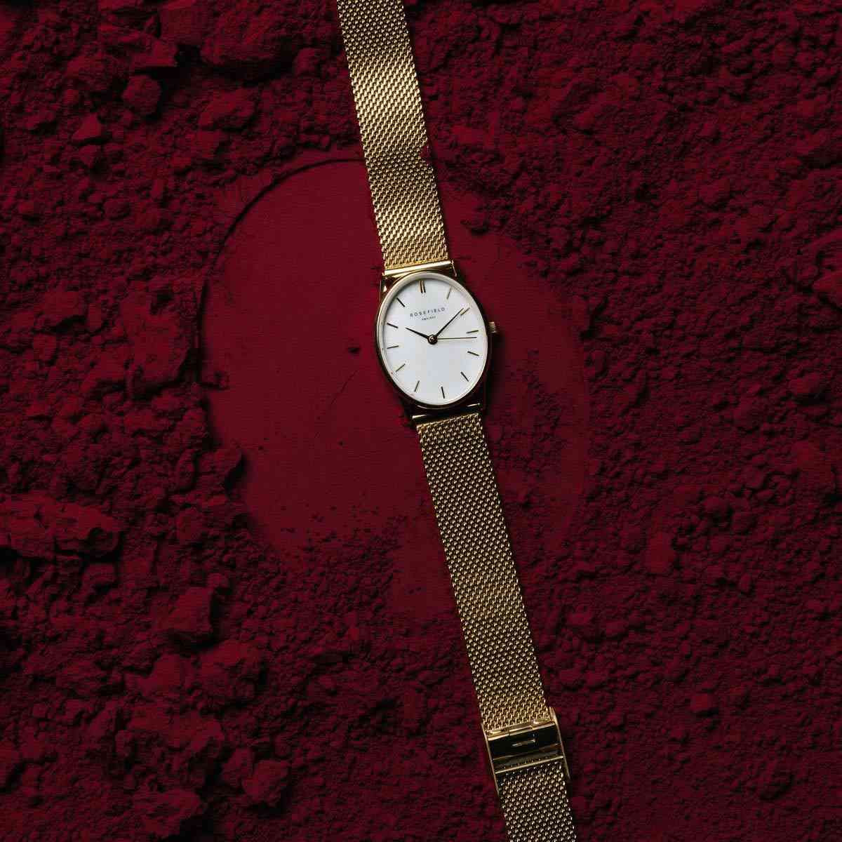 Montre Rosefield Femme "Oval" Quartz - Boîtier métal doré Montre Rosefield Femme "Oval" Quartz - Boîtier métal doré - OWGMG-OV10