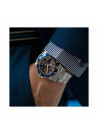 Montre Homme Foxter Sixties bracelet acier, boitier acier et fond bleu - SIXTIES7