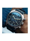 Montre Homme Spinnaker HULL Chronographe Cadran bleu Bracelet cuir bleu