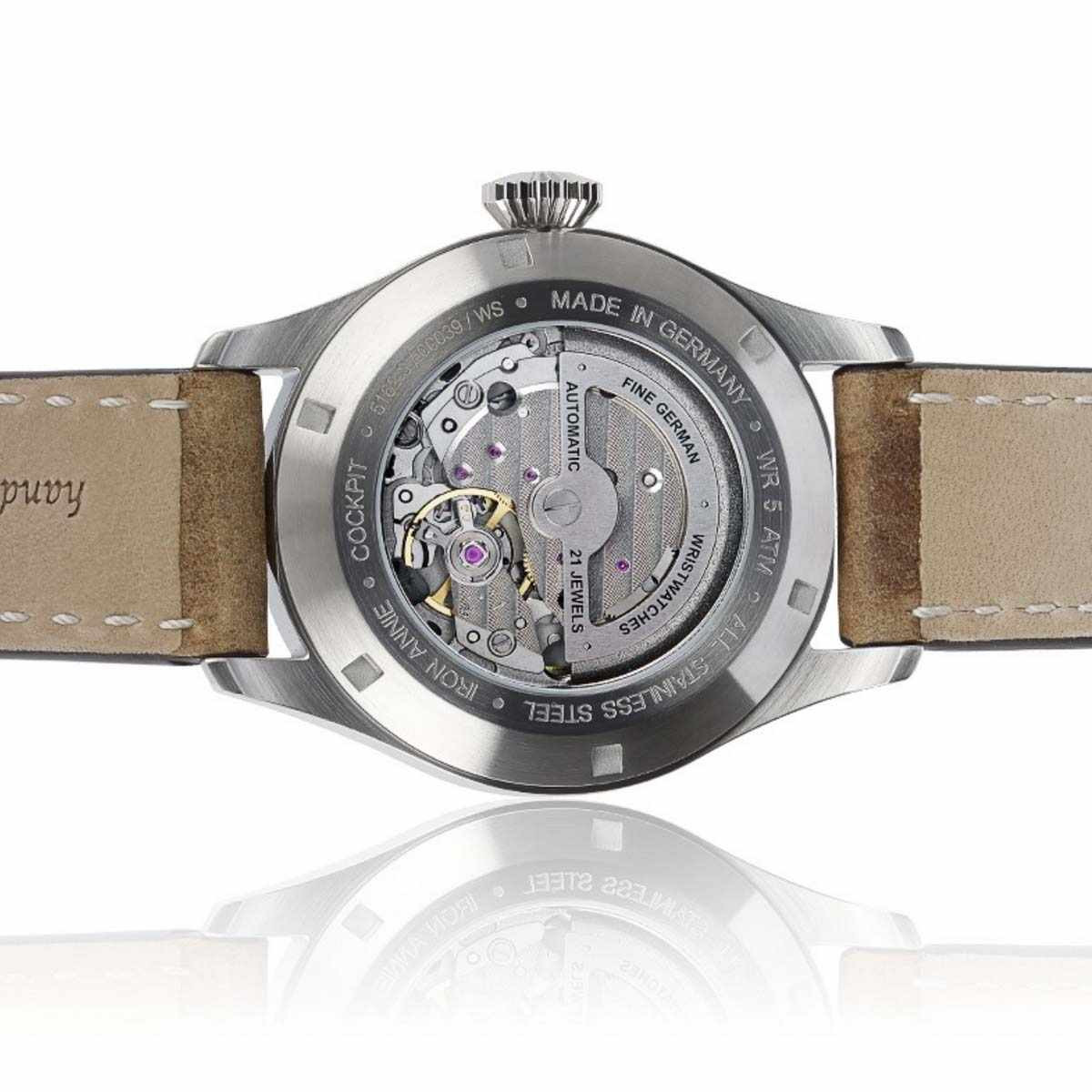 Montre Iron Annie COCKPIT Automatique - Beige - 40 mm - I-5162-3 Montre Iron Annie COCKPIT Automatique - Beige - 40 mm - I-5162-3