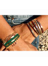"LA PLUS BELLE DES GRAND-MÈRES" bracelet jonc doré à message